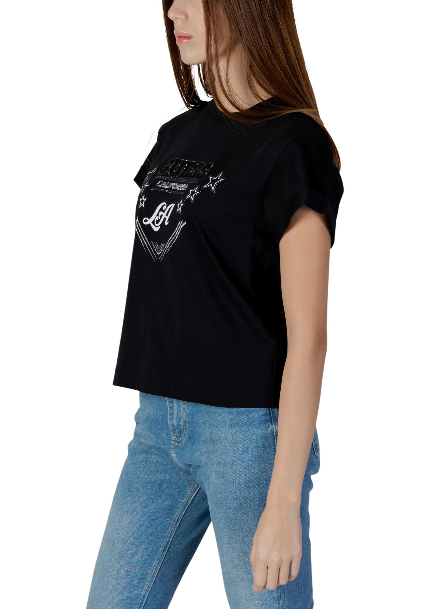 Guess T-Shirt Donna Guess SS CN LA STARS TEE black  black