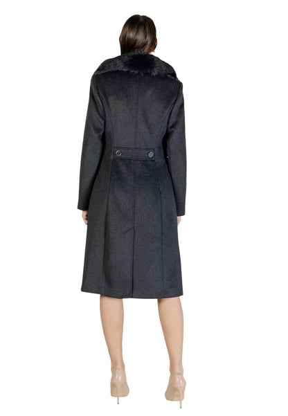 Guess Cappotto Donna Guess KAROLE FUR COLLAR COAT grey  grey