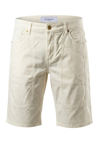 Jeckerson Bermuda Uomo Jeckerson JAYDEN 5 TASCHE TOPPA SLIM white  white