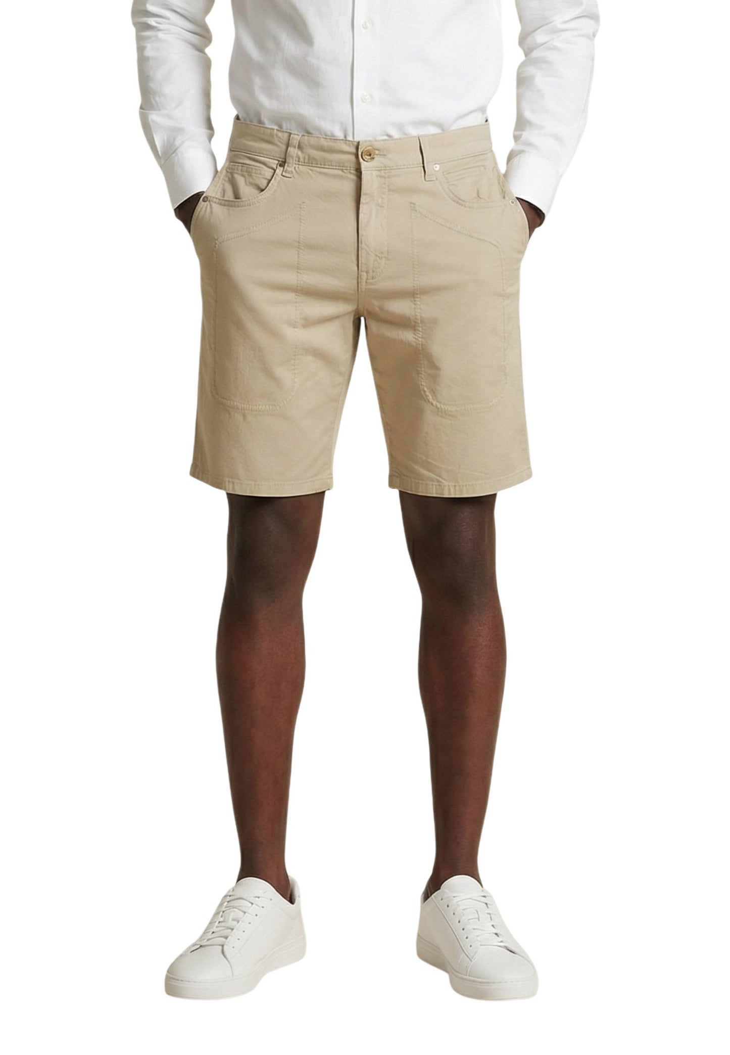 Jeckerson Bermuda Uomo Jeckerson JAYDEN 5 TASCHE TOPPA SLIM beige  beige