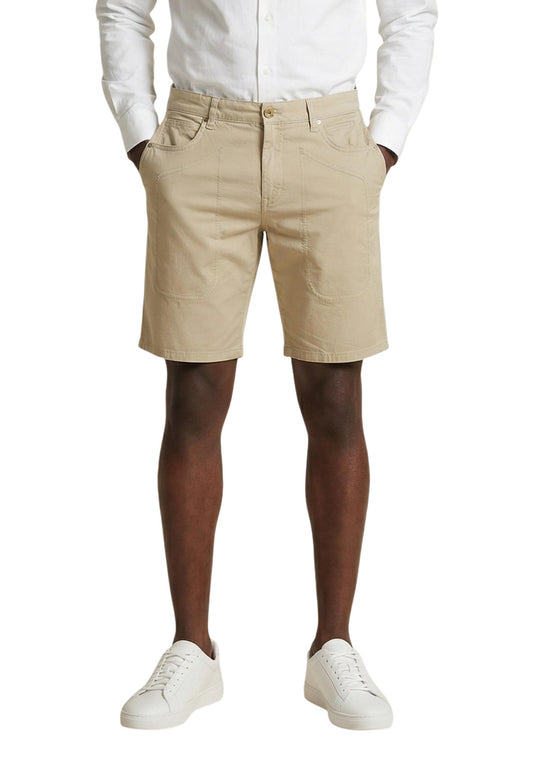 Jeckerson Bermuda Uomo Jeckerson JAYDEN 5 TASCHE TOPPA SLIM beige  beige