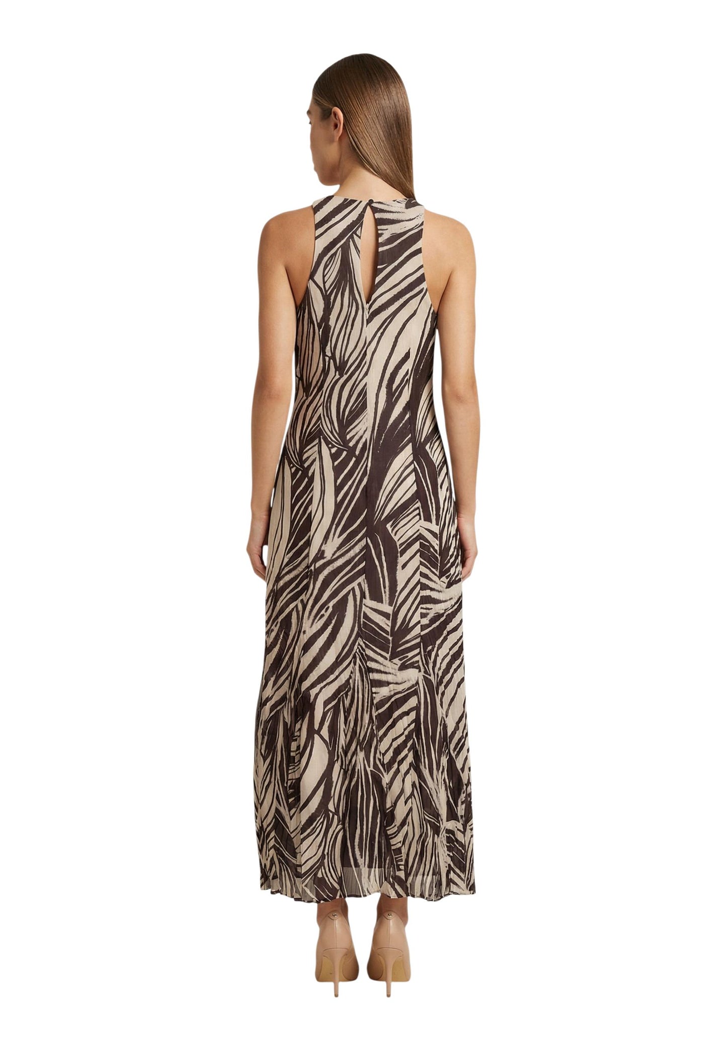 Guess Abito Donna Guess SL SERAFINA MESH LONG DRESS brown  brown
