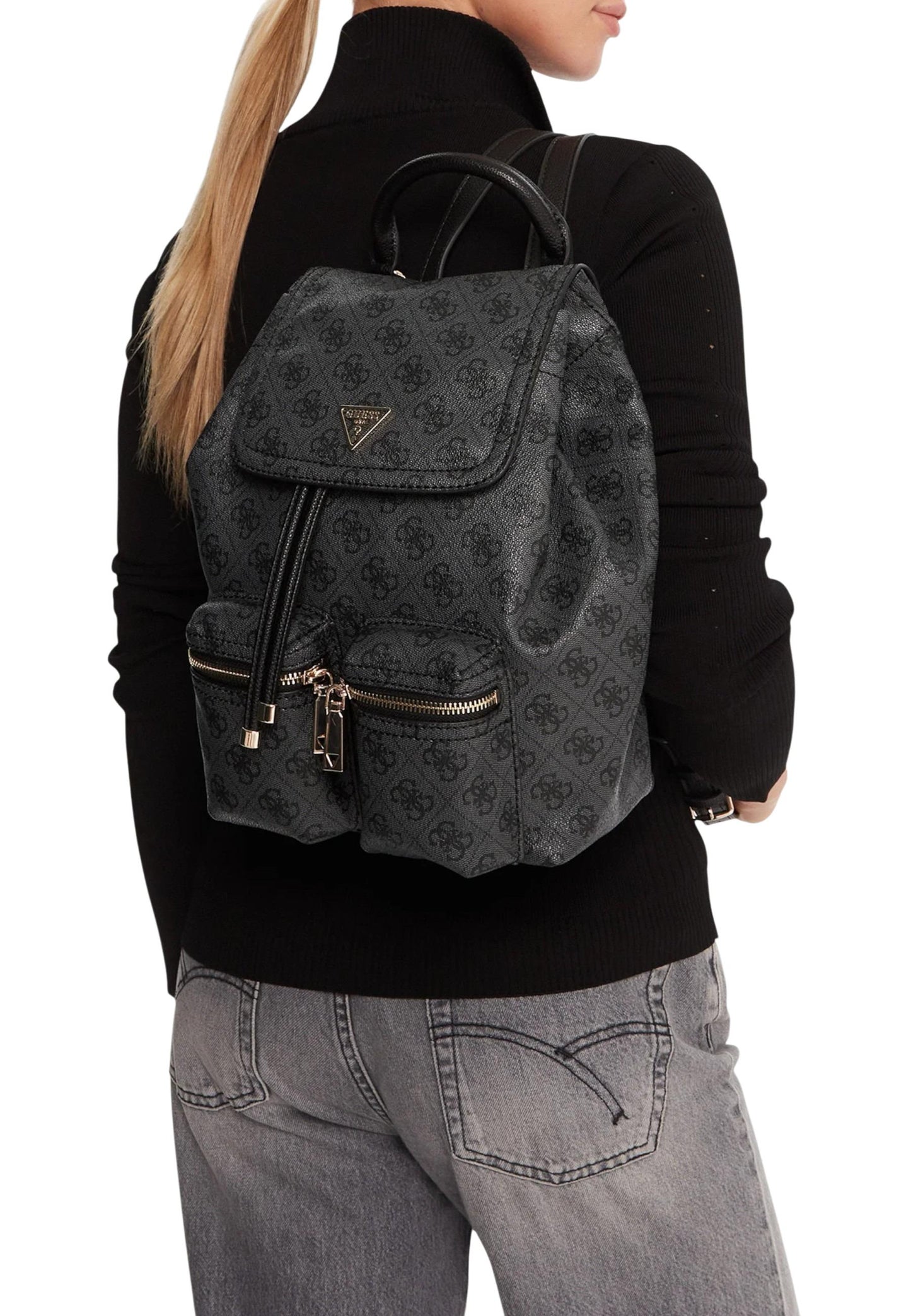 Guess Borsa Donna Guess MANHATTAN II FLAP BACKPACK grey  grey