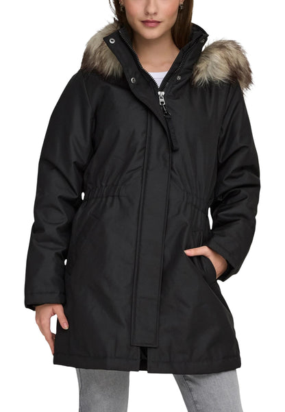 Only Giubbotto Donna Only ONLMATHILDA WINTER FUR PARKA OTW black  black