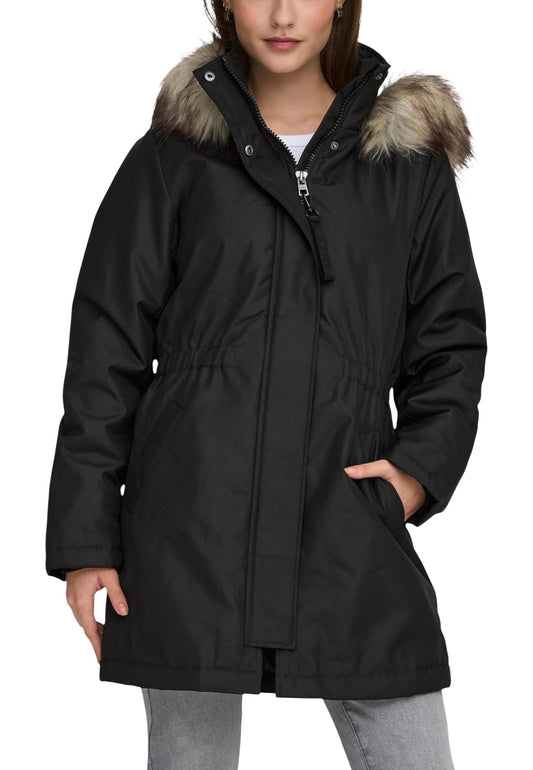 Only Giubbotto Donna Only ONLMATHILDA WINTER FUR PARKA OTW black  black