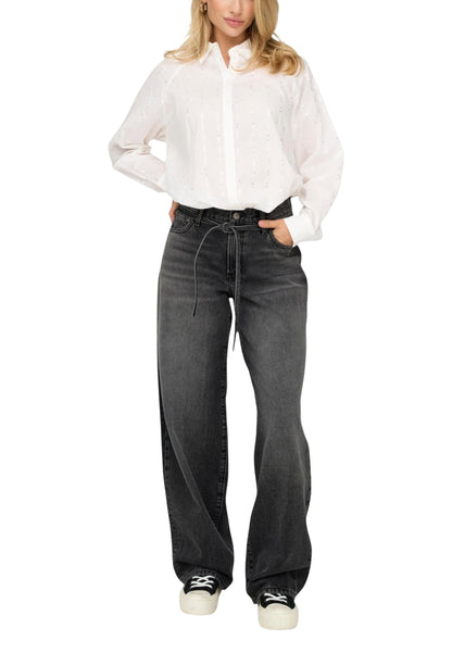 Only Jeans Donna Only ONLGIANNA MW STRAIGHT DNM DOT980 NOOS black  black