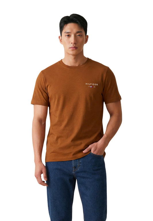Tommy Hilfiger Jeans T-Shirt Uomo Tommy Hilfiger Jeans BRAND LOVE SMALL HIL brown  brown