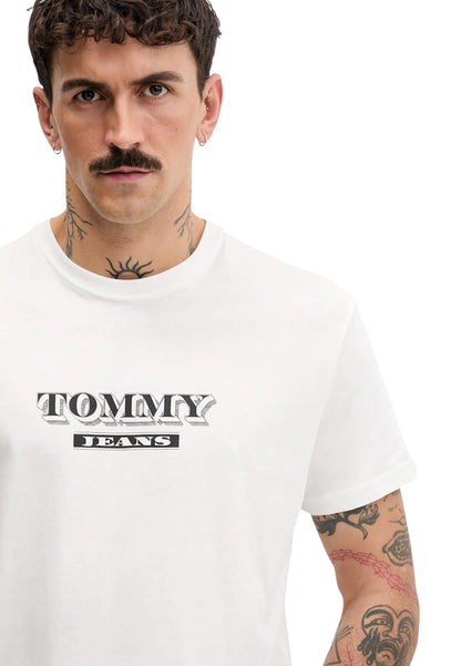 Tommy Hilfiger Jeans T-Shirt Uomo Tommy Hilfiger Jeans TJM REG BILLS FONT beige  beige