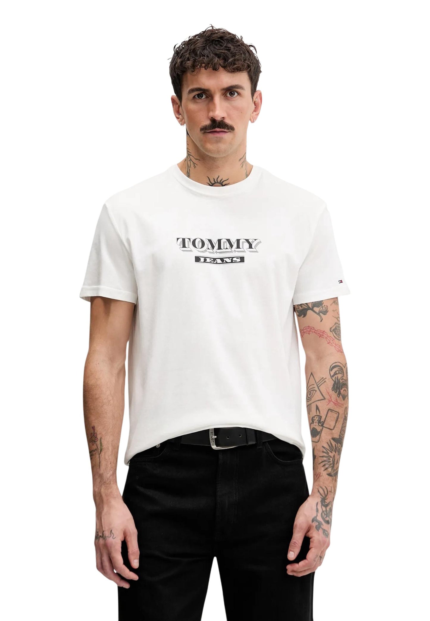 Tommy Hilfiger Jeans T-Shirt Uomo Tommy Hilfiger Jeans TJM REG BILLS FONT beige  beige