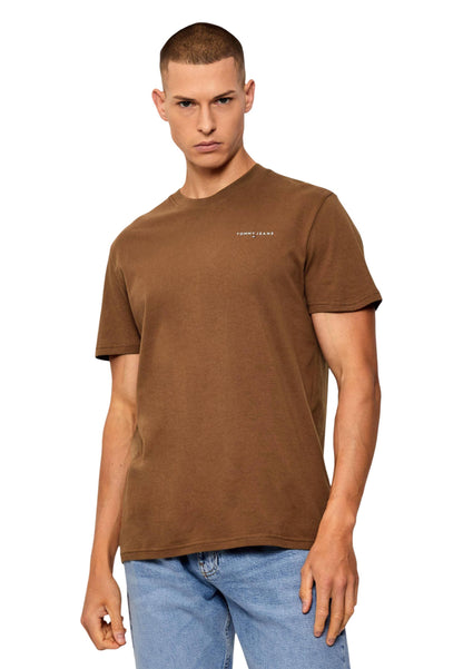 Tommy Hilfiger Jeans T-Shirt Uomo Tommy Hilfiger Jeans TJM SLIM LINEAR CHES camel  camel