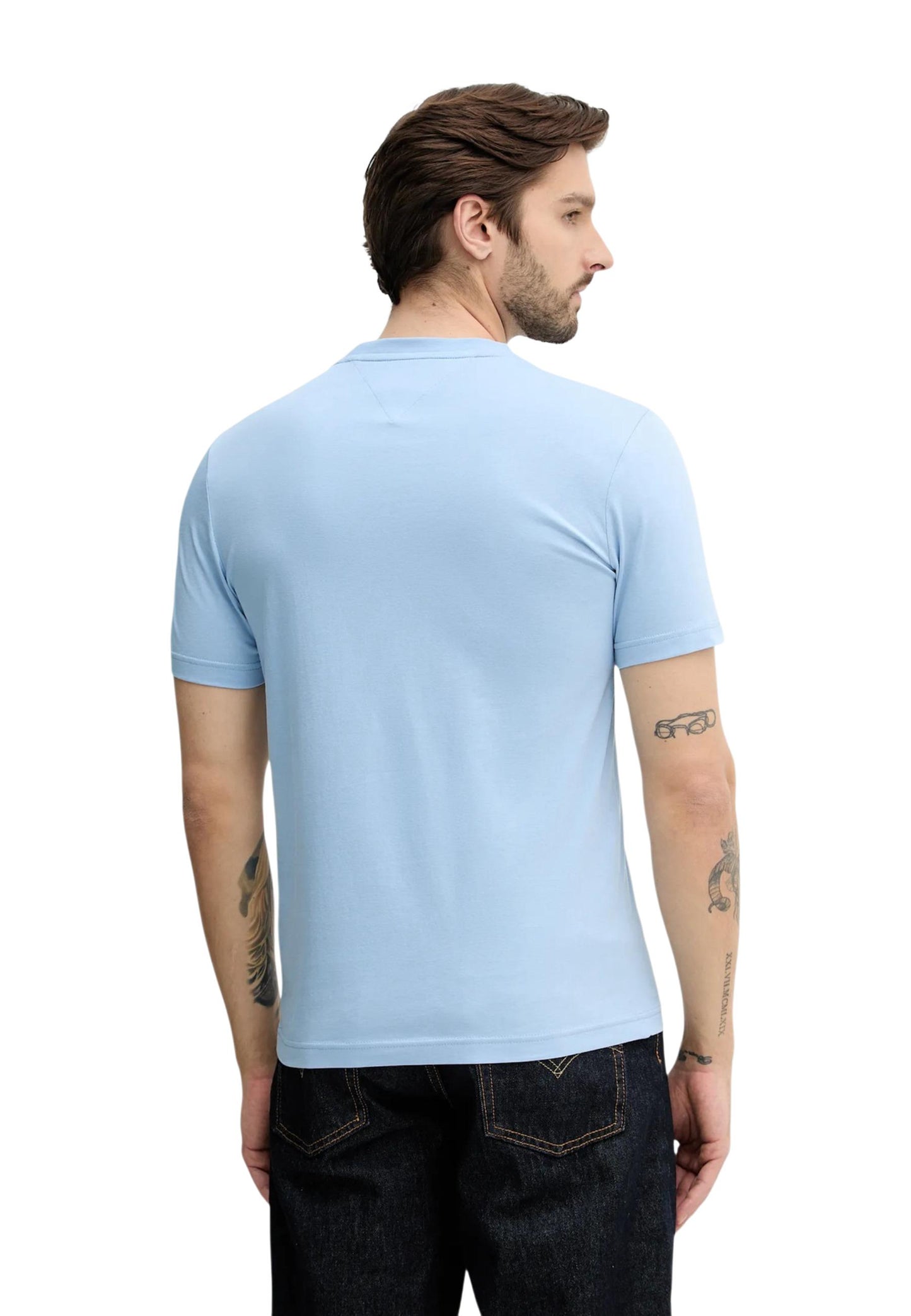 Tommy Hilfiger Jeans T-Shirt Uomo Tommy Hilfiger Jeans BRAND LOVE SMALL HIL light blue  light blue