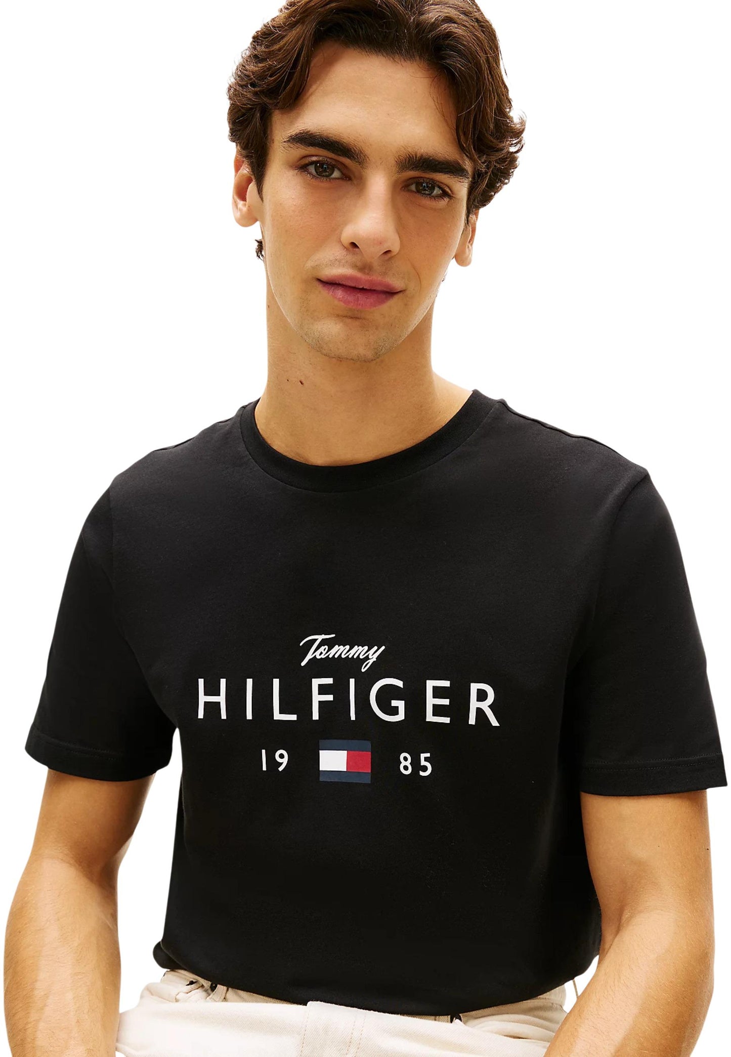 Tommy Hilfiger Jeans T-Shirt Uomo Tommy Hilfiger Jeans BRAND LOVE BIG HILFI black  black