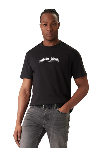 Calvin Klein Jeans T-Shirt Uomo Calvin Klein Jeans SS 30S WHSL CK NYC black  black