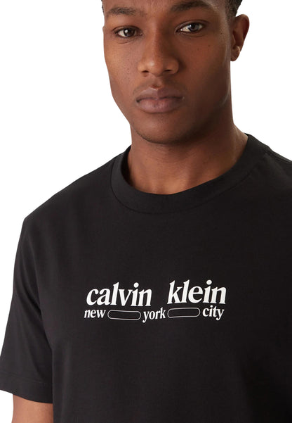 Calvin Klein Jeans T-Shirt Uomo Calvin Klein Jeans SS 30S WHSL CK NYC black  black