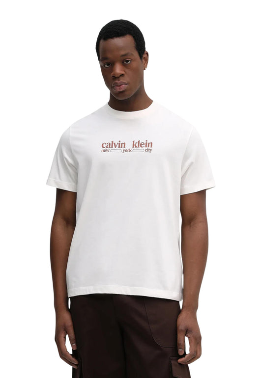 Calvin Klein Jeans T-Shirt Uomo Calvin Klein Jeans SS 30S WHSL CK NYC beige  beige