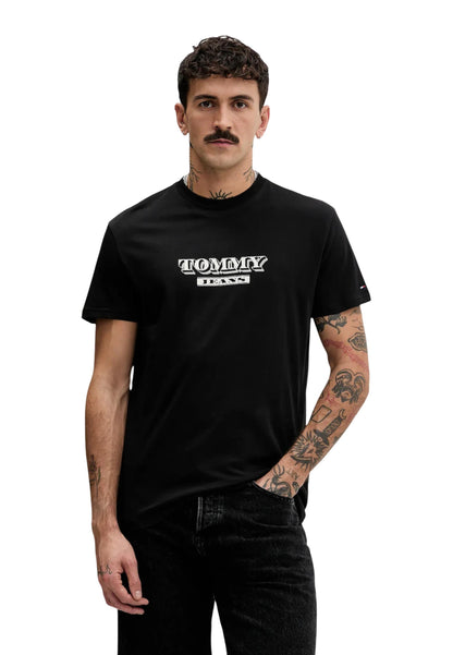 Tommy Hilfiger Jeans T-Shirt Uomo Tommy Hilfiger Jeans TJM REG BILLS FONT black  black