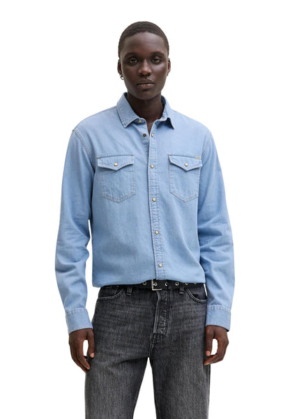 Jack Jones Camicia Uomo Jack Jones JJESHERIDAN L/S NOOS light blue  light blue