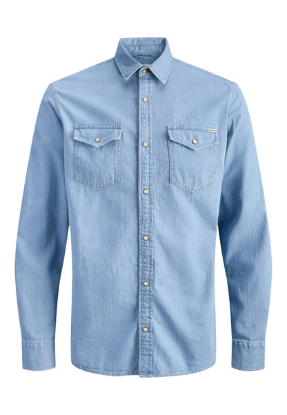 Jack Jones Camicia Uomo Jack Jones JJESHERIDAN L/S NOOS light blue  light blue
