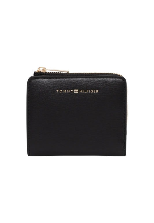 Tommy Hilfiger Portafogli Donna Tommy Hilfiger TH FLAG COMPACT ZA black  black