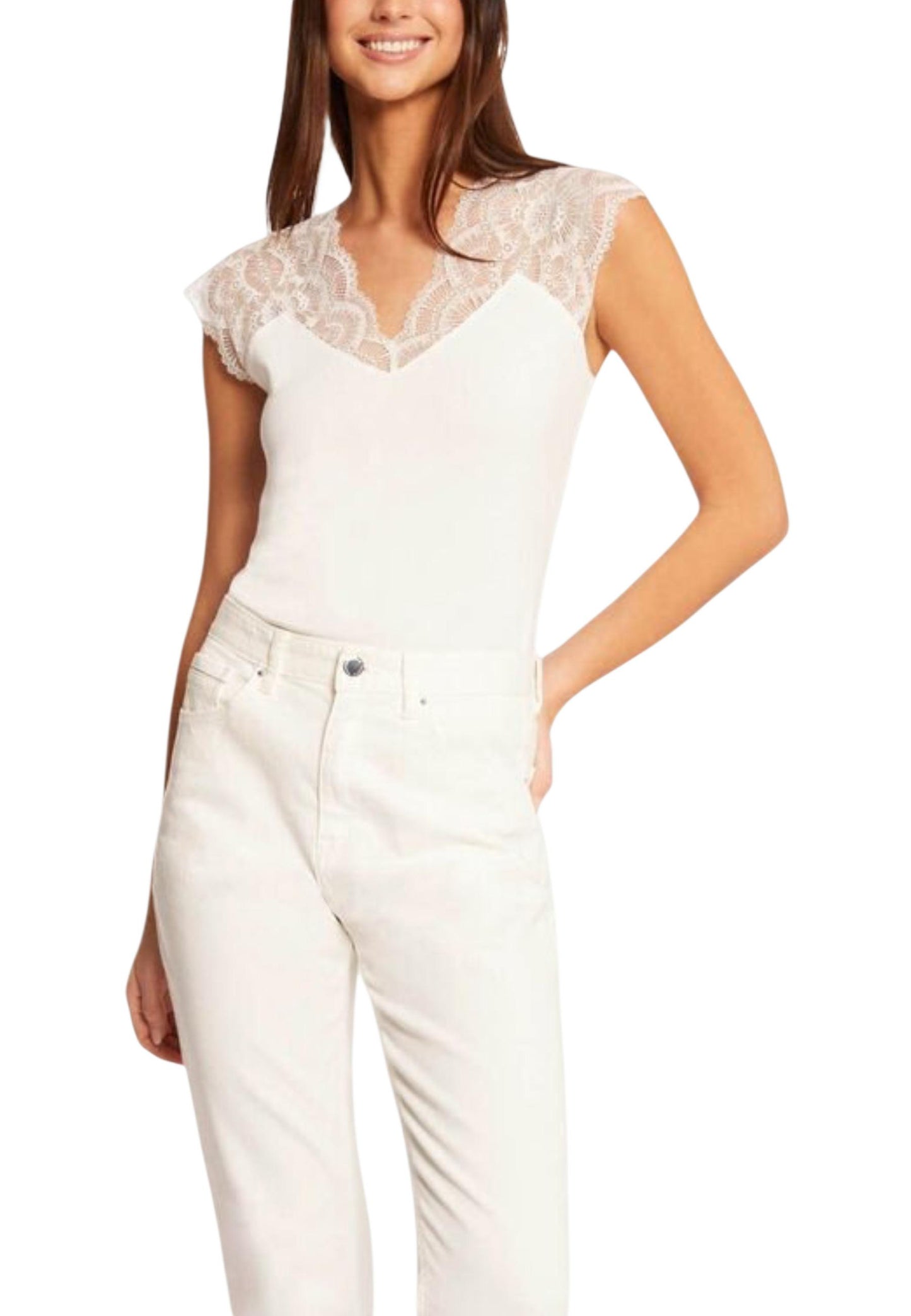 Morgan De Toi Canotta Donna Morgan De Toi DEBARDEUR white  white