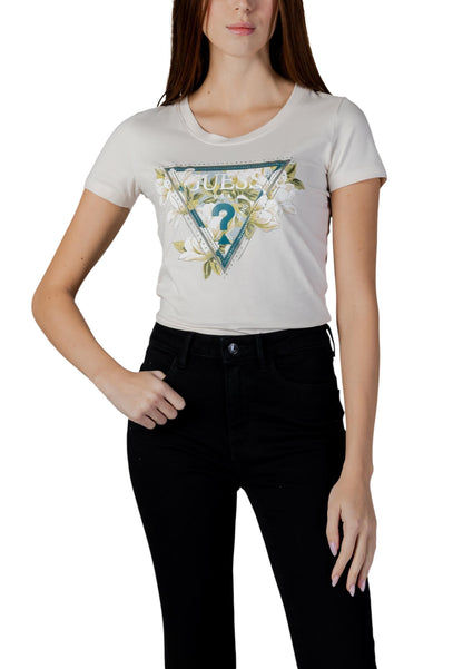 Guess T-Shirt Donna Guess SS CN CAMELIA TRIANGLE TEE beige  beige