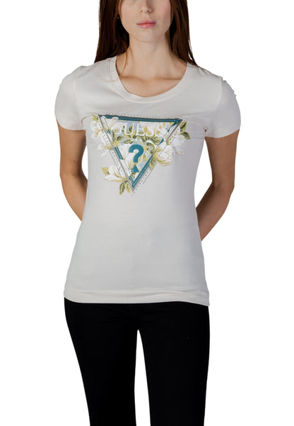 Guess T-Shirt Donna Guess SS CN CAMELIA TRIANGLE TEE beige  beige