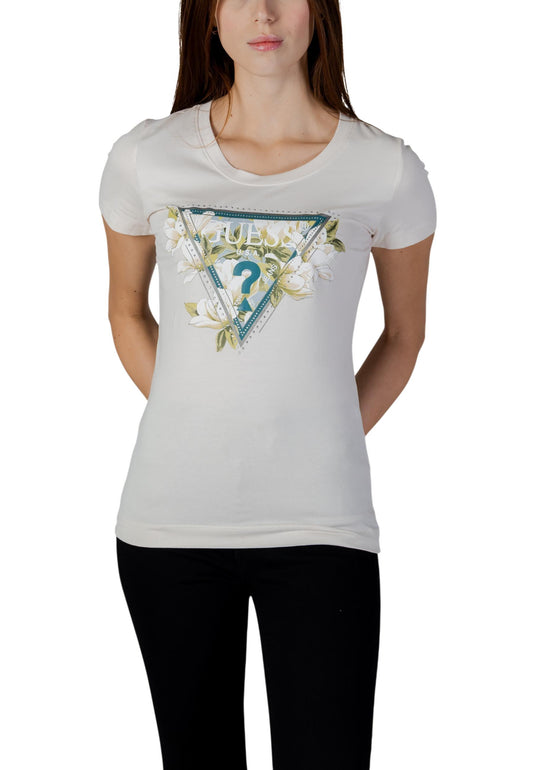 Guess T-Shirt Donna Guess SS CN CAMELIA TRIANGLE TEE beige  beige