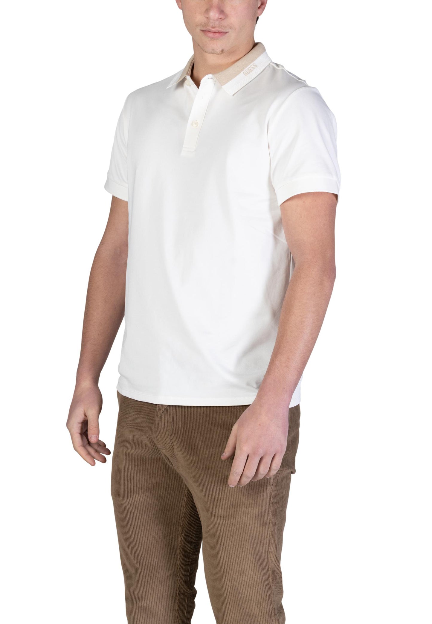 Guess Polo Uomo Guess SS PAUL GUESS COLLAR POLO beige  beige