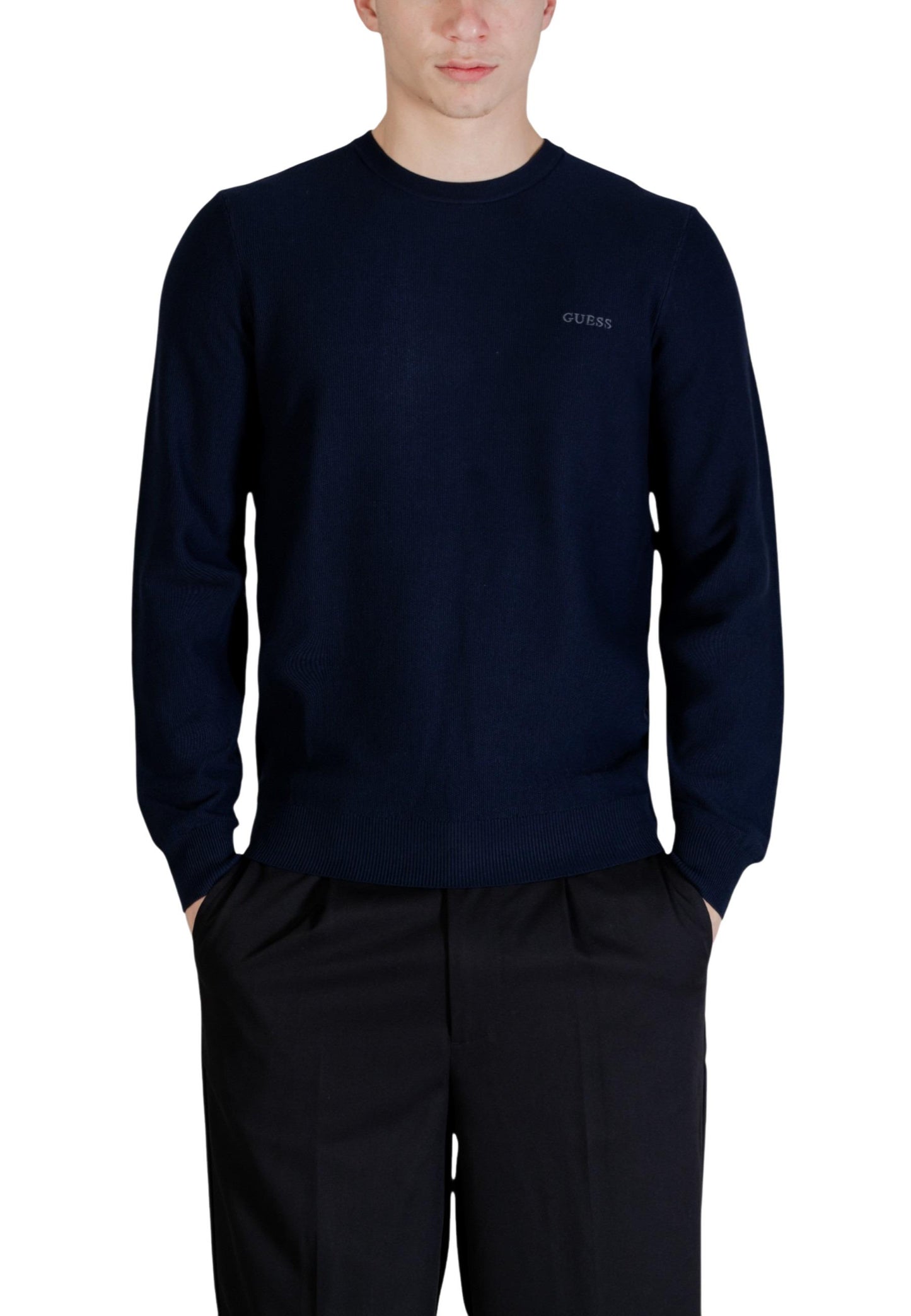 Guess Maglia Uomo Guess KARIM CN PIQUET STITCH SWTR blue  blue