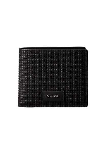Calvin Klein Portafogli Uomo Calvin Klein EMBOSSED WOVEN BILLFOLD W/ COIN black  black