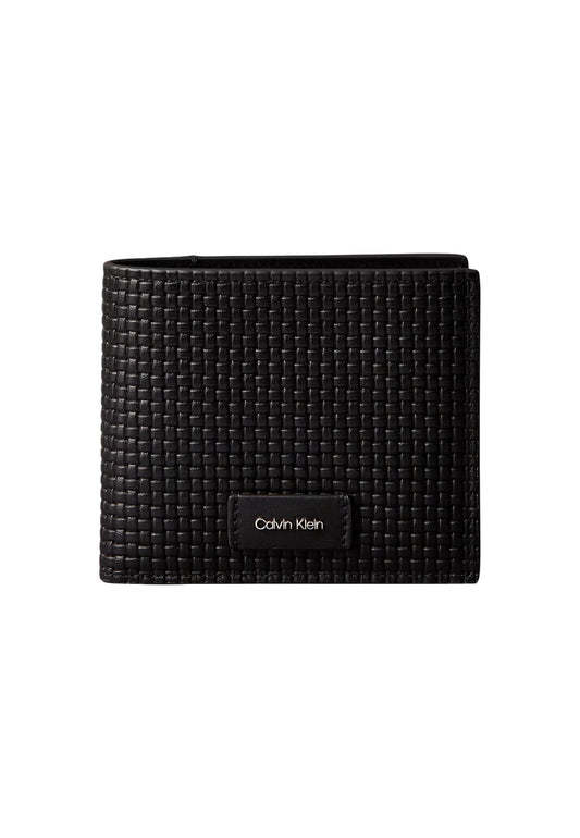 Calvin Klein Portafogli Uomo Calvin Klein EMBOSSED WOVEN BILLFOLD W/ COIN black  black