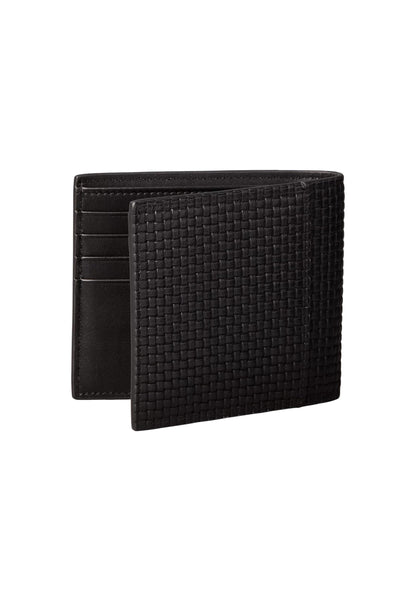 Calvin Klein Portafogli Uomo Calvin Klein EMBOSSED WOVEN BILLFOLD W/ COIN black  black