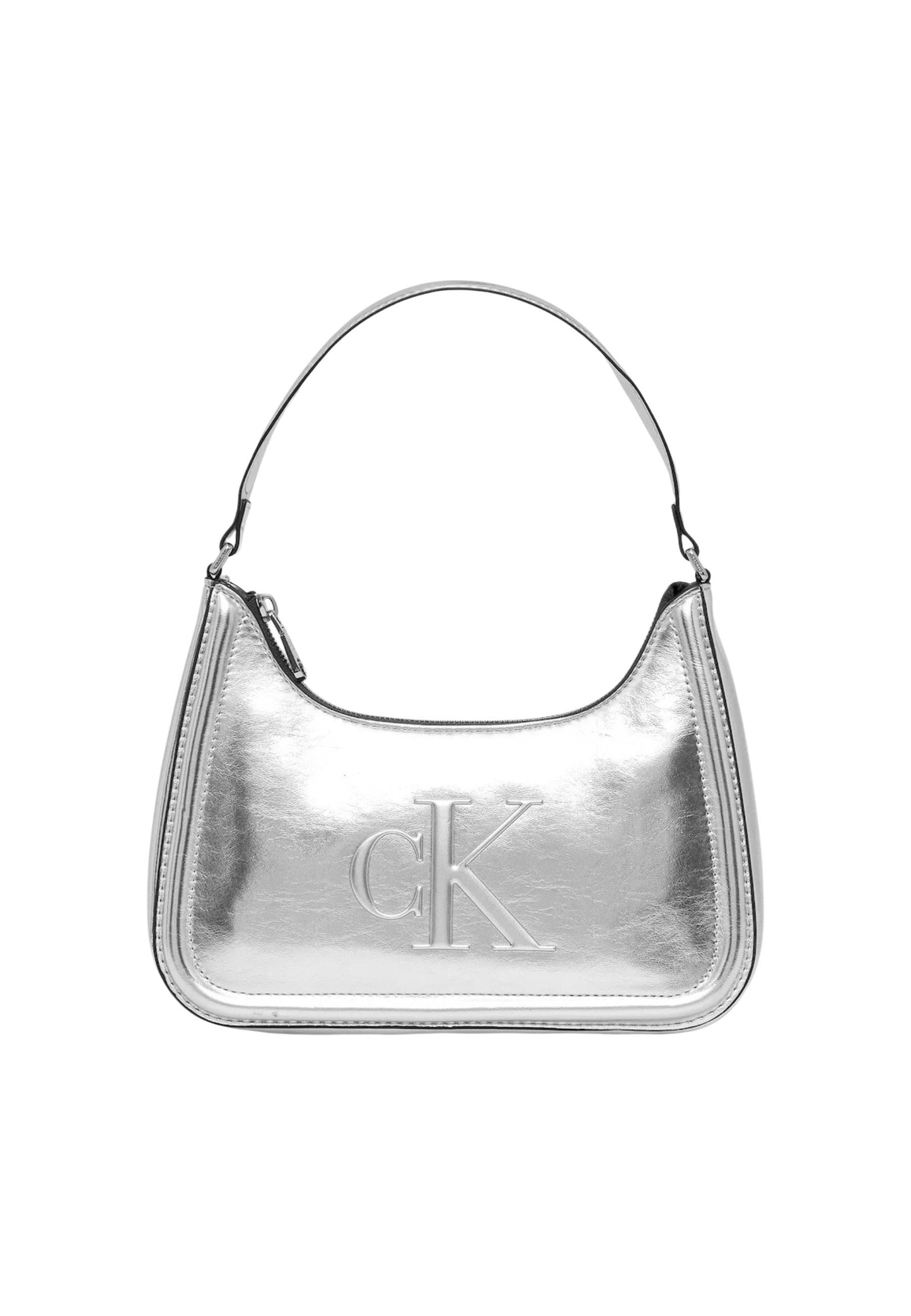 Calvin Klein Borsa Donna Calvin Klein BOLD CK METALLIC SHOULDER BAG silver  silver