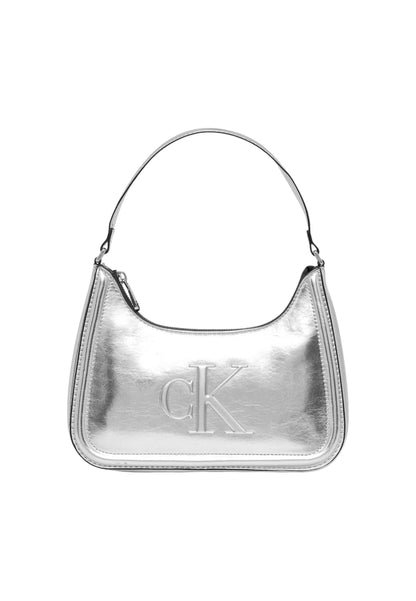 Calvin Klein Borsa Donna Calvin Klein BOLD CK METALLIC SHOULDER BAG silver  silver