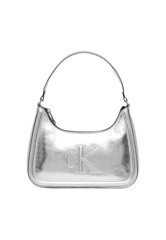 Calvin Klein Borsa Donna Calvin Klein BOLD CK METALLIC SHOULDER BAG silver  silver