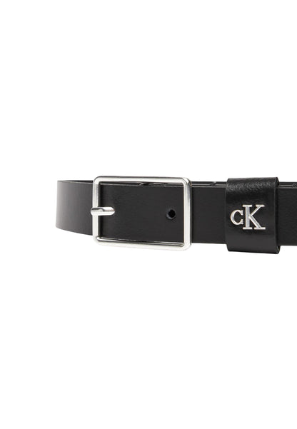 Calvin Klein Cintura Donna Calvin Klein SQUARE BUCKLE CK LOOP 25MM black  black