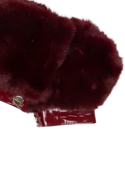 Ayfee Guanti Donna Ayfee MANICOTTI FAKE FUR bordeaux  bordeaux