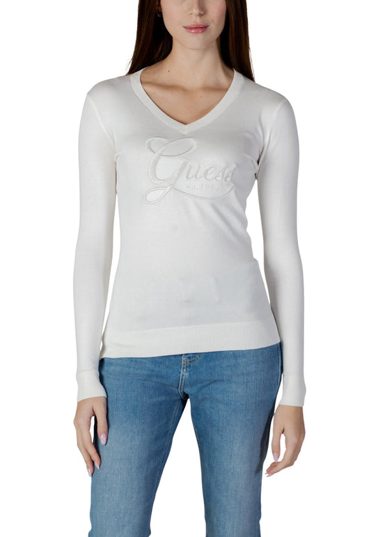 Guess Maglia Donna Guess LS VN STEPHANIE LOGO SWTR beige  beige