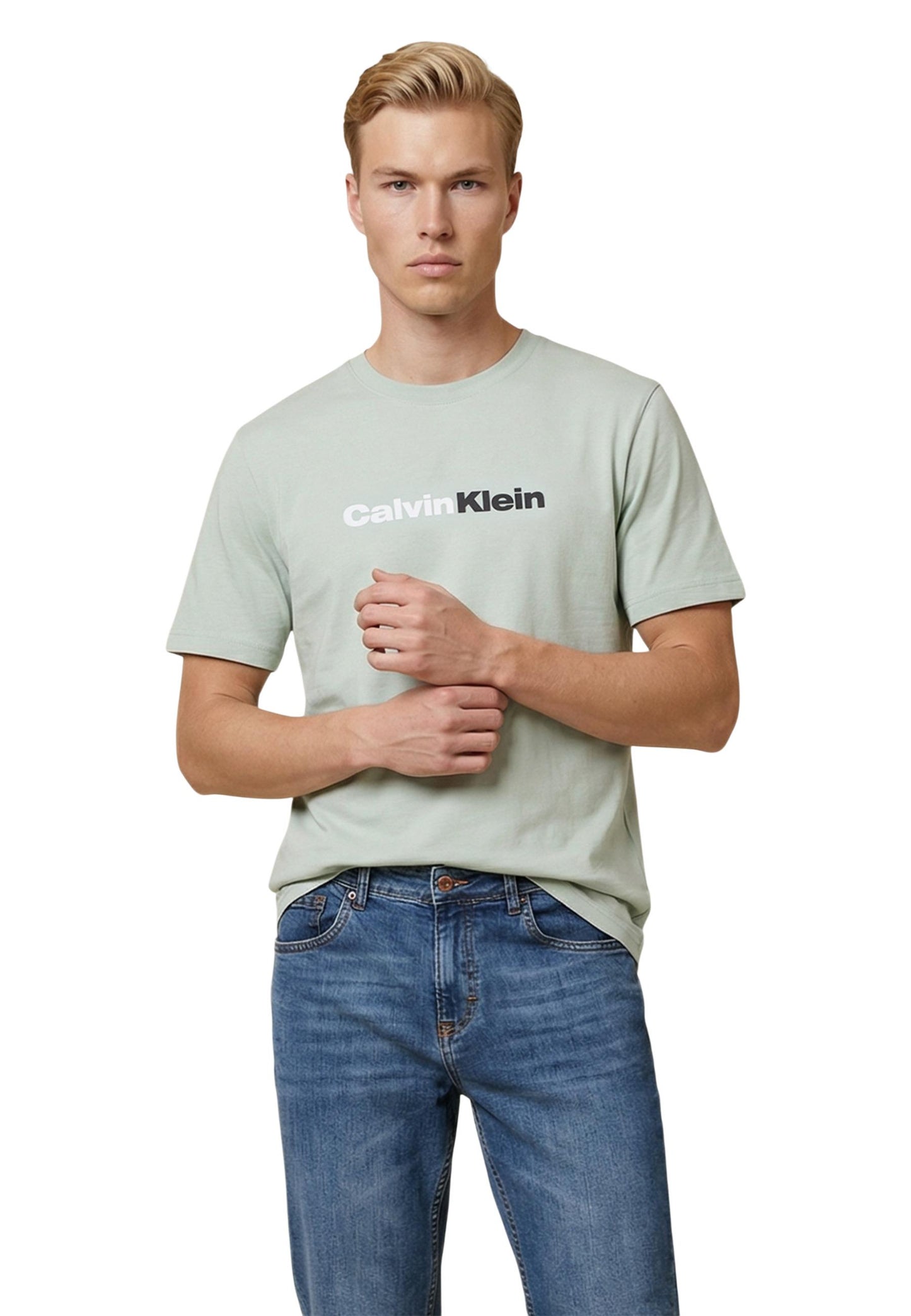 Calvin Klein Jeans T-Shirt Uomo Calvin Klein Jeans 30S EU WHOLESALE light blue  light blue