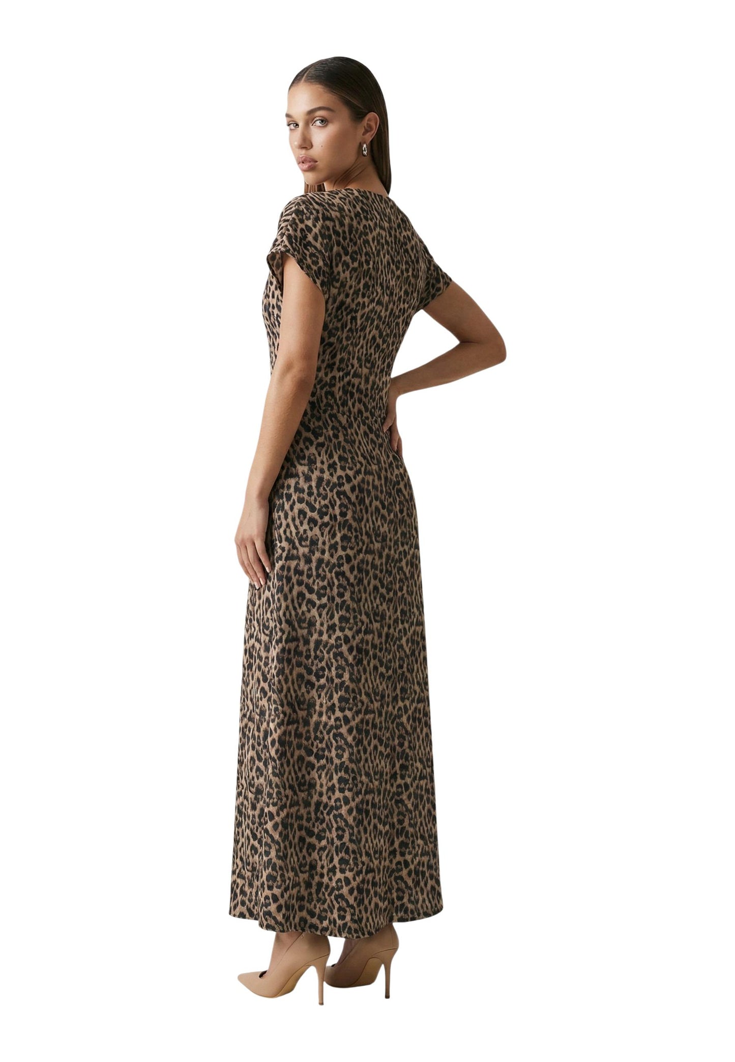 Only Abito Donna Only Onlnova Life Vis Mollie Long Dress Wvn brown  brown