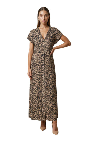 Only Abito Donna Only Onlnova Life Vis Mollie Long Dress Wvn brown  brown