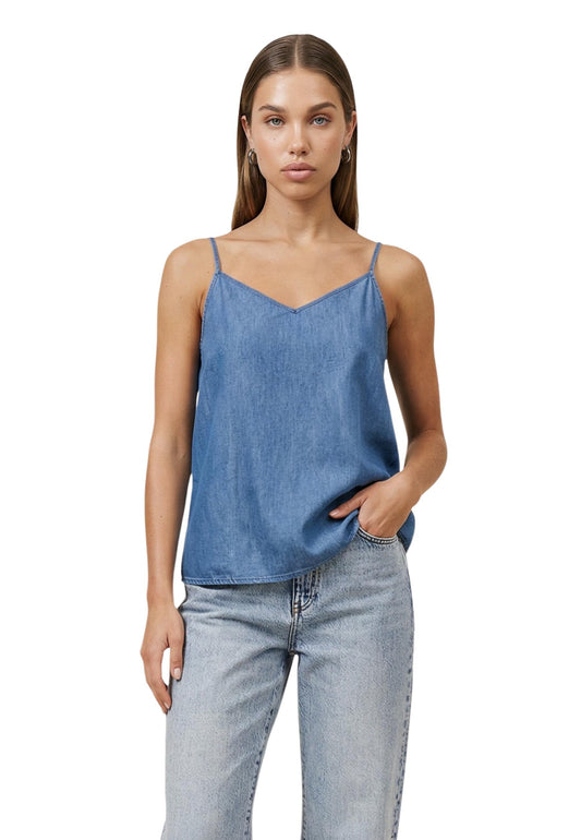 Only Canotta Donna Only Onlnova Azure Singlet Wvn blue  blue