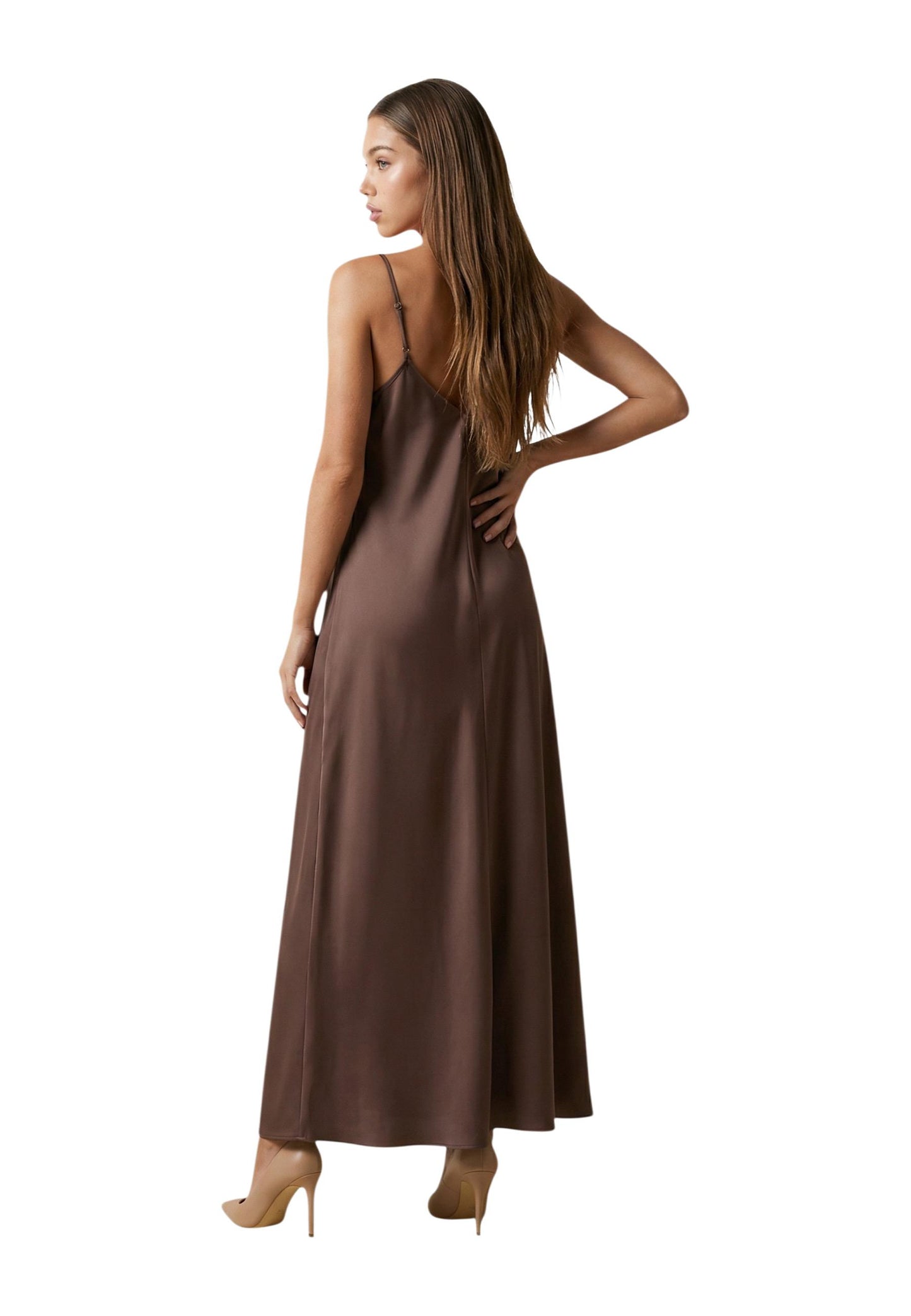 Only Abito Donna Only Onlmadeli Oaklyn Strap Long Dress Wvn brown  brown