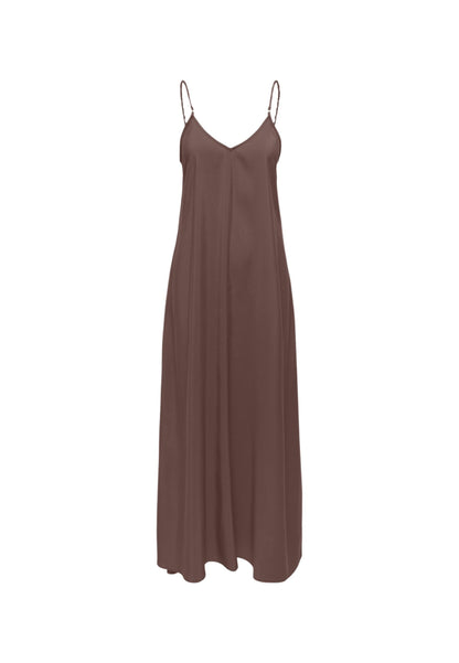 Only Abito Donna Only Onlmadeli Oaklyn Strap Long Dress Wvn brown  brown