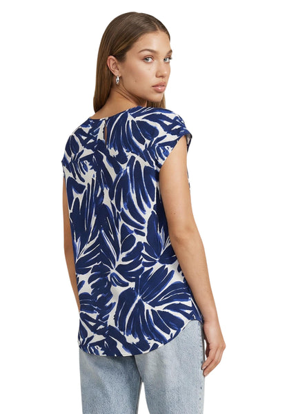 Only Blouse Donna Only ONLNOVA LIFE VIS S/S TOP WVN blue  blue