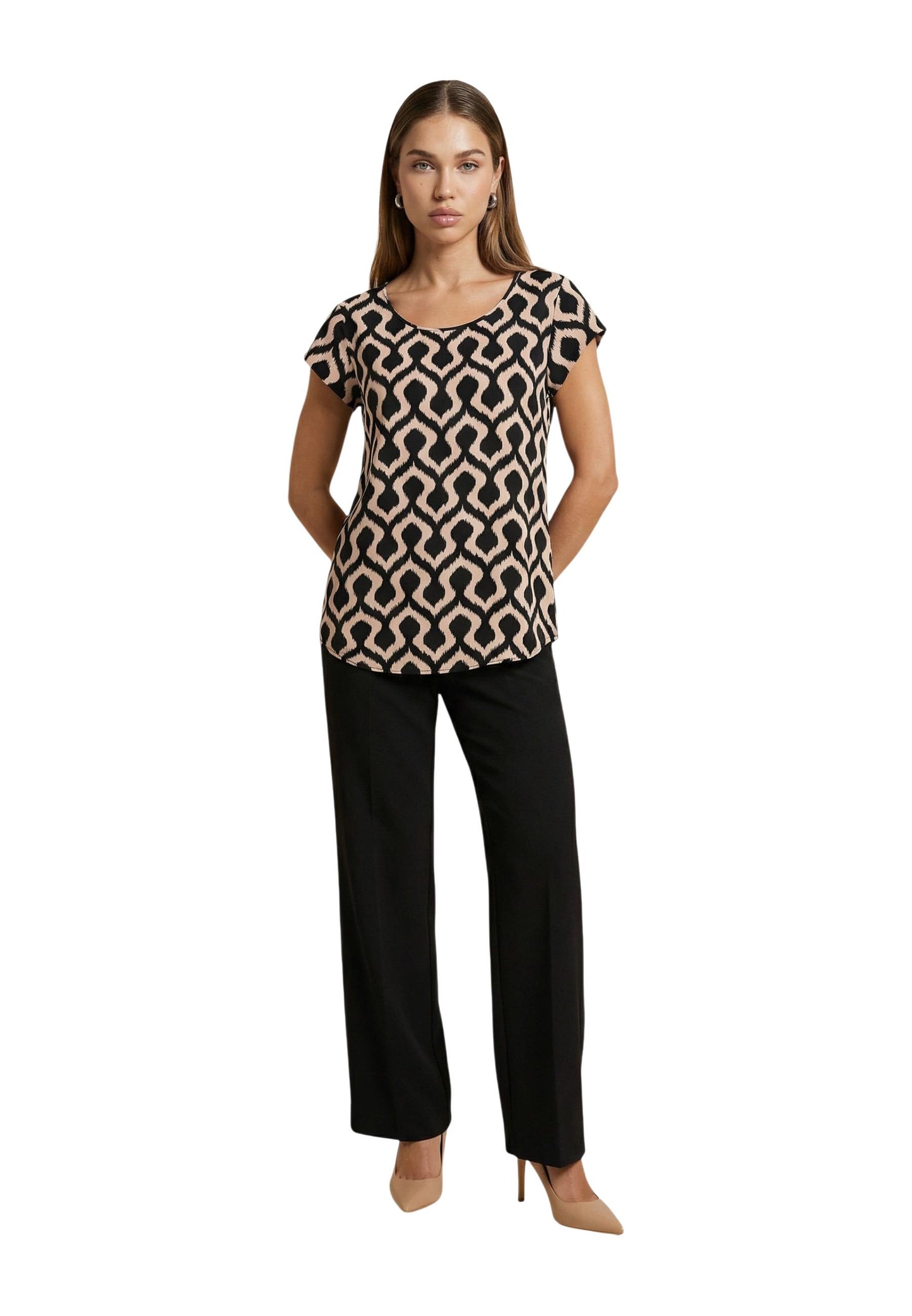 Only Blouse Donna Only ONLNOVA LIFE VIS S/S TOP WVN black  black