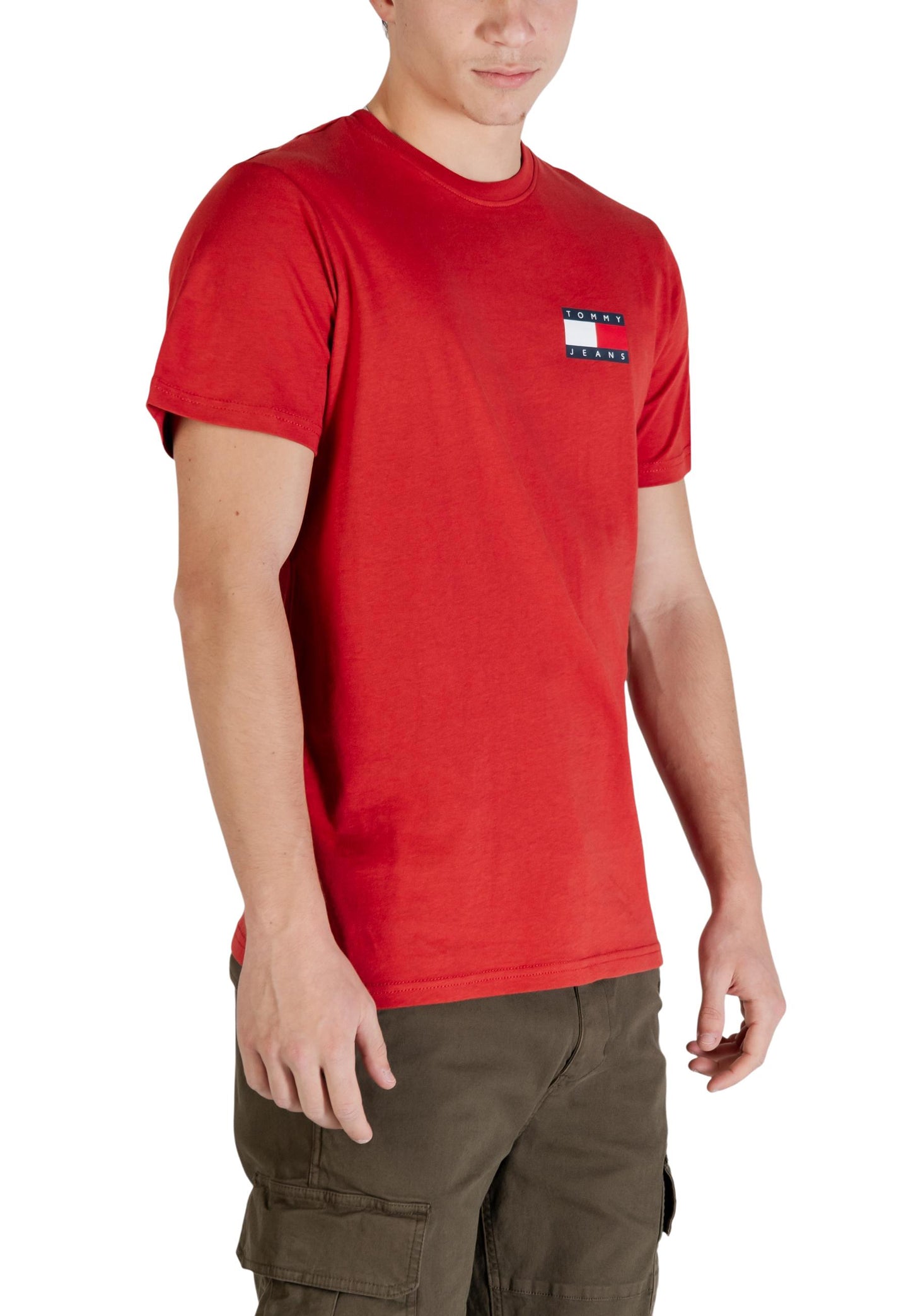 Tommy Hilfiger Jeans T-Shirt Uomo Tommy Hilfiger Jeans TJM SLIM ESSENTIAL FLAG TEE EXT red  red