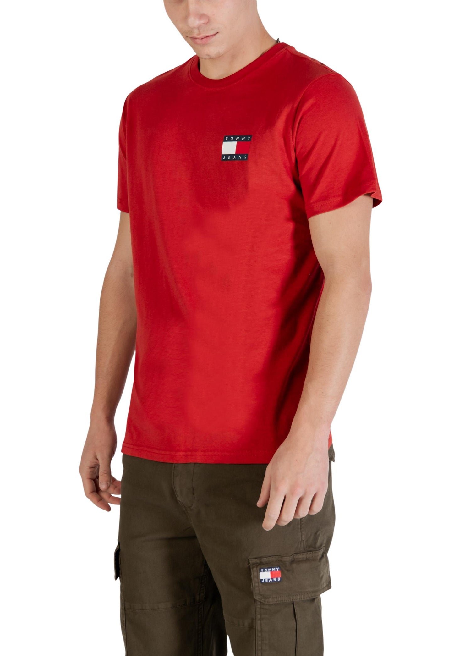 Tommy Hilfiger Jeans T-Shirt Uomo Tommy Hilfiger Jeans TJM SLIM ESSENTIAL FLAG TEE EXT red  red