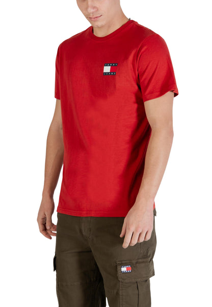 Tommy Hilfiger Jeans T-Shirt Uomo Tommy Hilfiger Jeans TJM SLIM ESSENTIAL FLAG TEE EXT red  red
