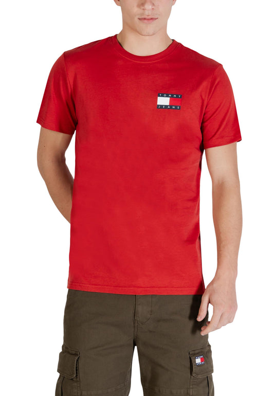 Tommy Hilfiger Jeans T-Shirt Uomo Tommy Hilfiger Jeans TJM SLIM ESSENTIAL FLAG TEE EXT red  red